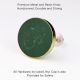 Round Sea Green Metal and Resin Knob